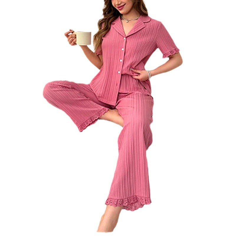 Women's Two-piece Set With Lace Detailing