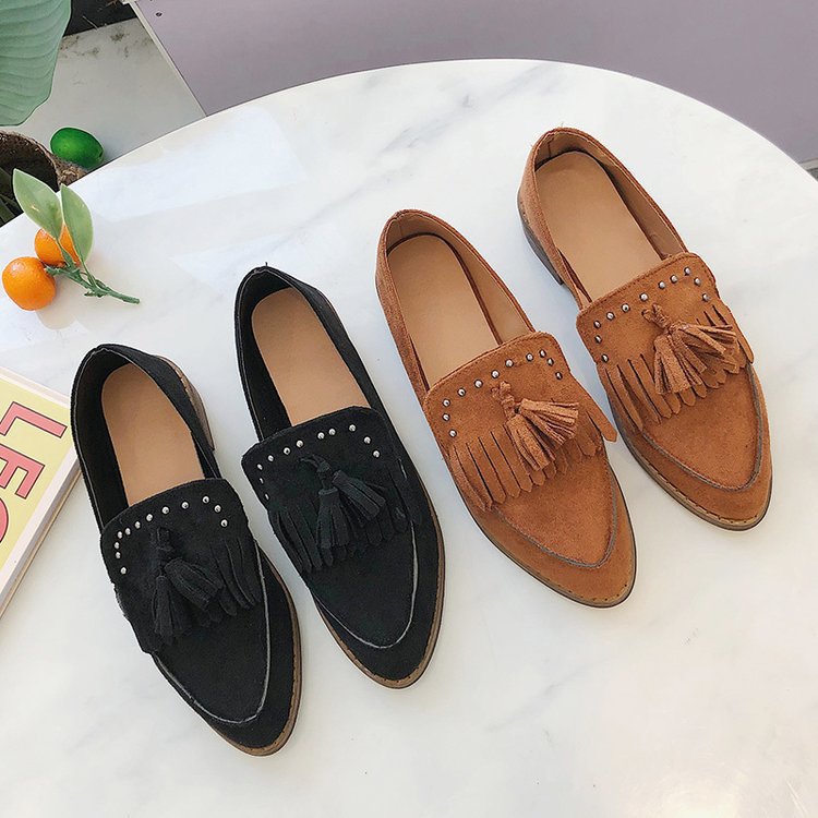 Vintage British tassel single shoes