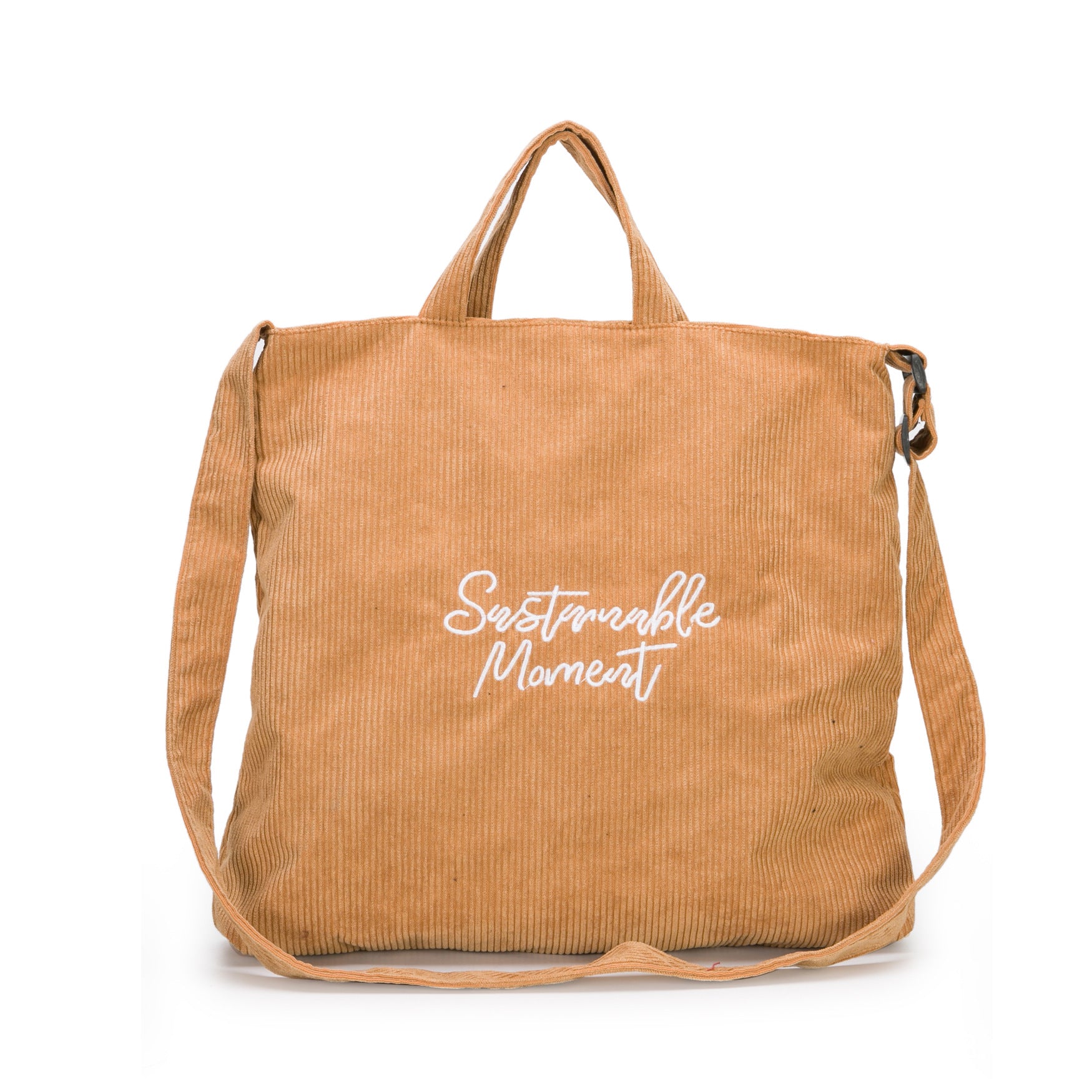 Corduroy canvas shoulder bag