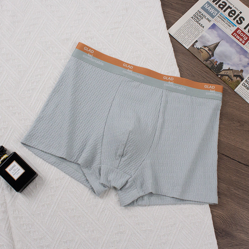 Plus Size Men's Pure Cotton Jacquard Bubble Cotton Shorts