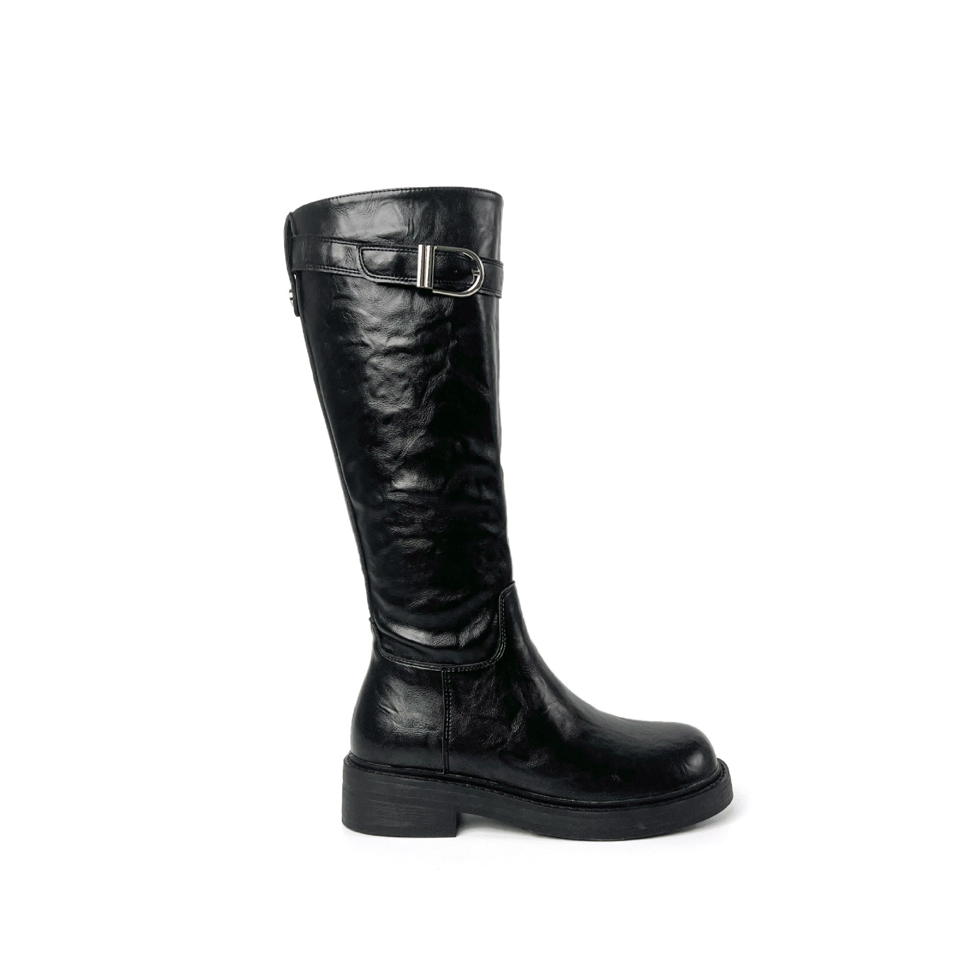 Women's Knee-high Black High-end Martin Boots