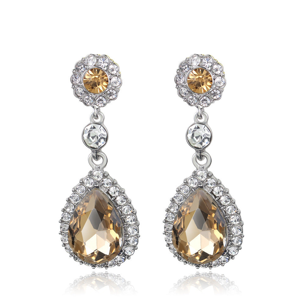 Fashion Elegant Crystal Drop Exquisite Earrings