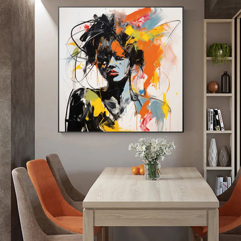 Modern Graffiti Aesthetic Wall Art Banksy Portrait Hand Painted Oil Painting On Canvas Vintage Room Home Bar Cafe Decor Kawaii Room Decor