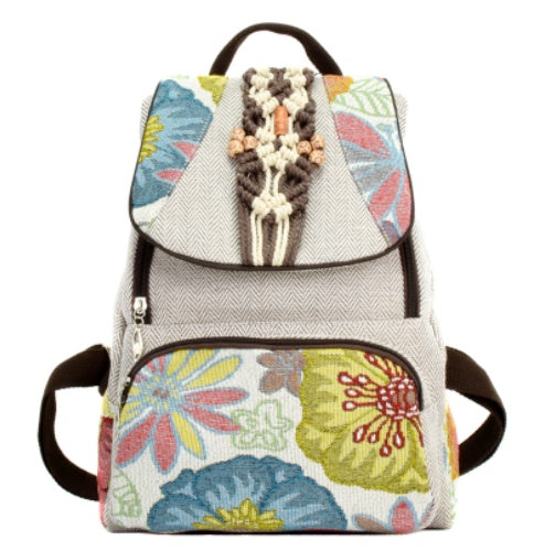 Large capacity travel backpack canvas travel bag