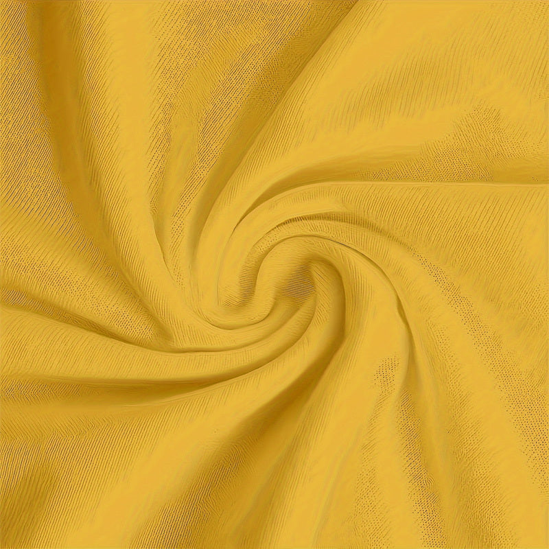 Women's Yellow Round Neck Short Sleeve T-Shirt - Casual Summer Top With English Print