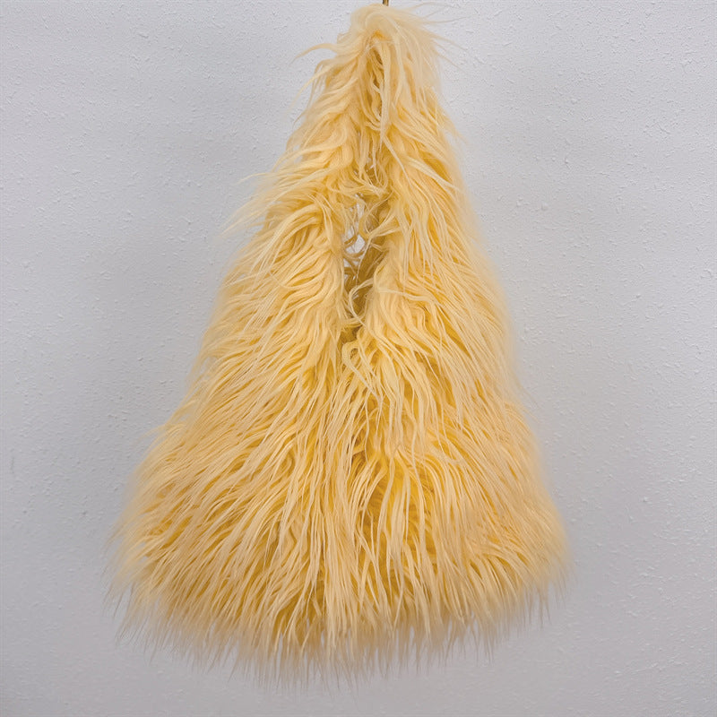 New Large Capacity Totes  Fur Plush Bag
