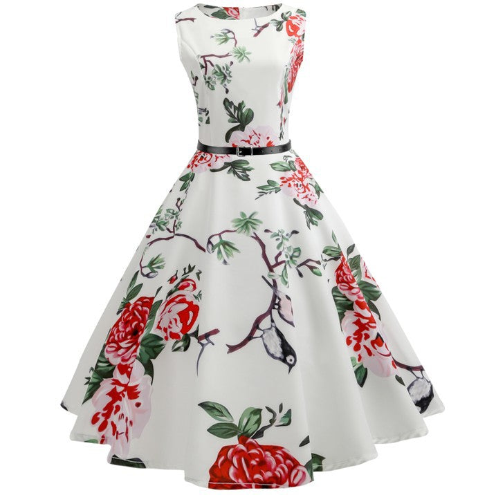Vintage Hepburn style waist dress