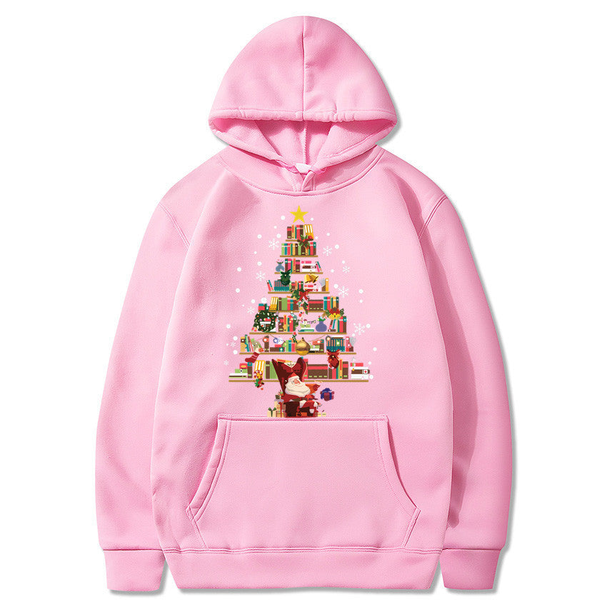 Printed Pocket Hooded Long Sleeve Sweatshirt For Men And Women