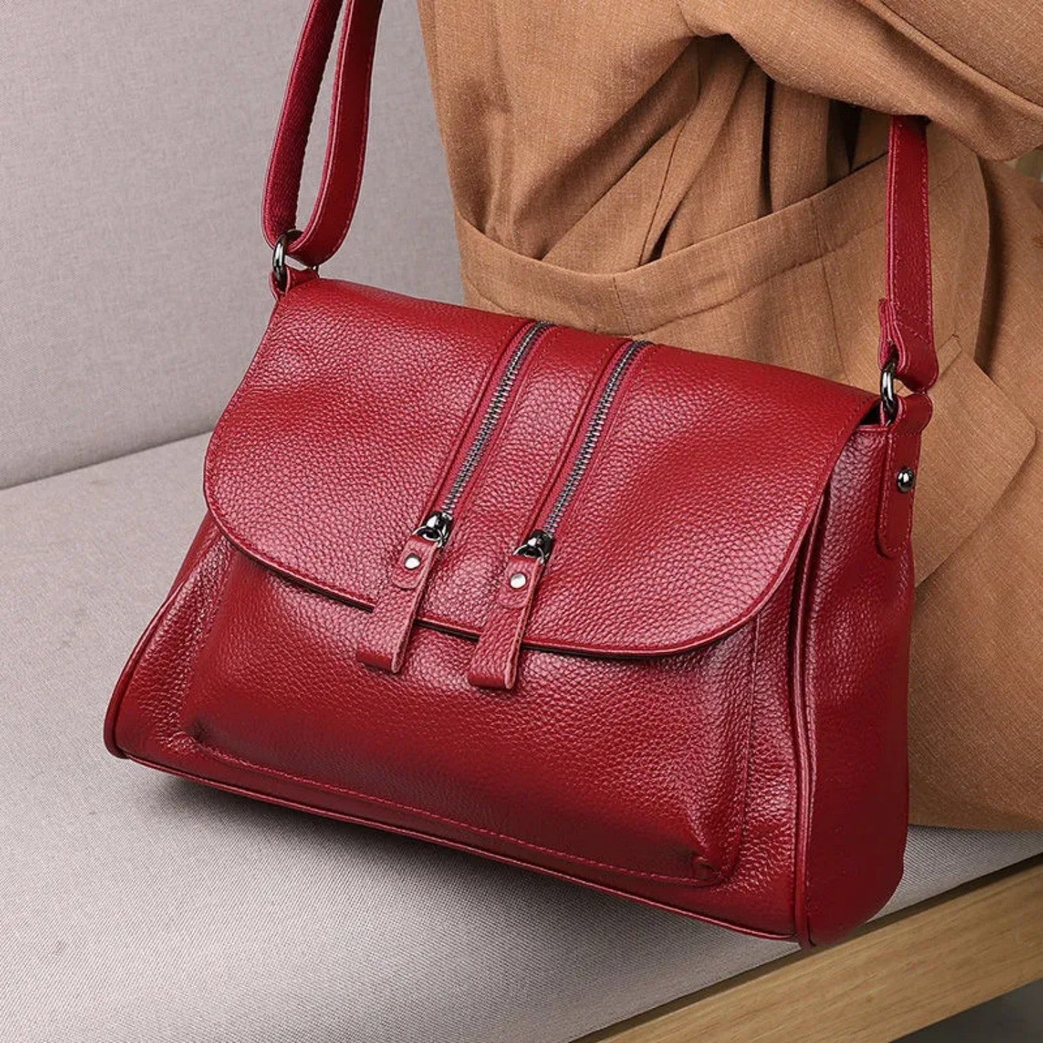 Leather Handbag Middle-aged Mother Soft Skin