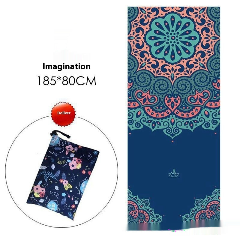 Sweat-absorbent Portable Printed Yoga Mat