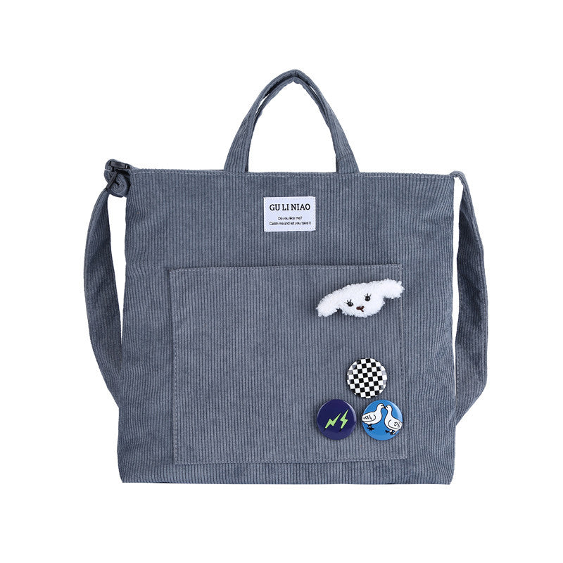 Women's Literary Large Capacity Messenger Canvas Bag