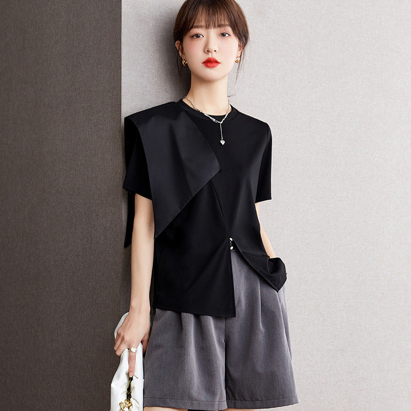 Design Sense Special Split T-shirt For Women Summer