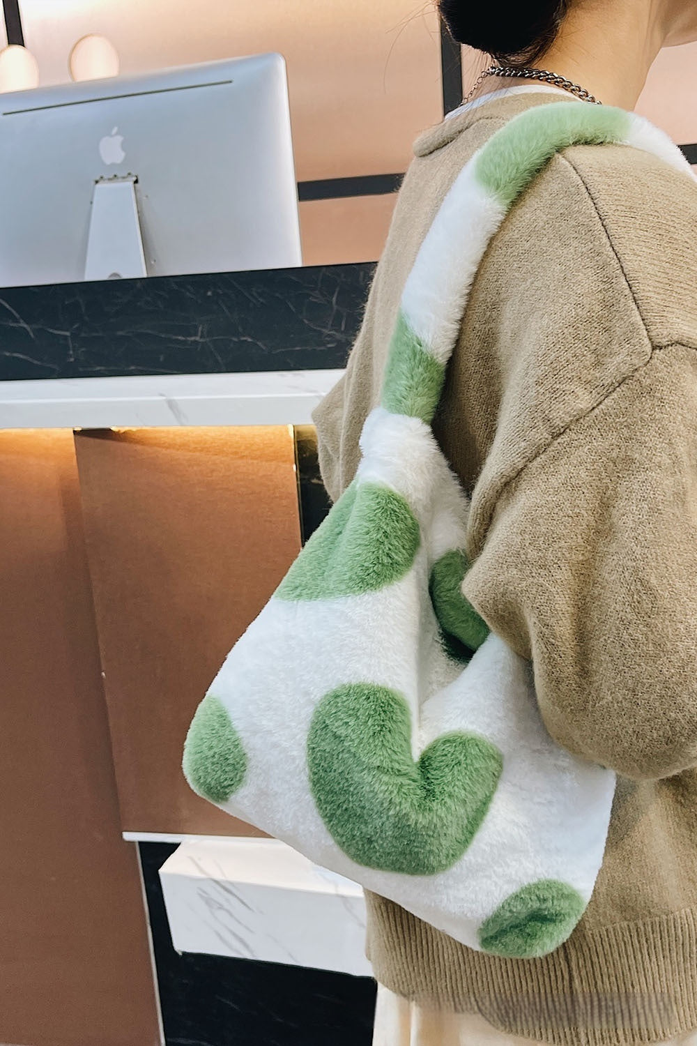 Love Fashion Casual Fluffy Shoulder Bag