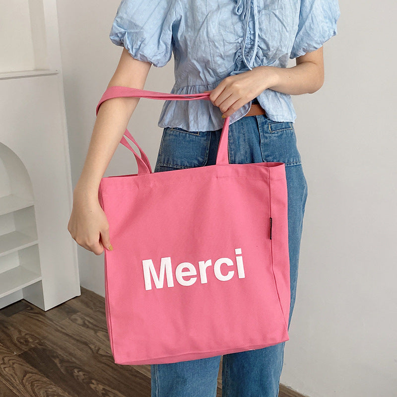 Candy Color Canvas Shoulder Bag Student