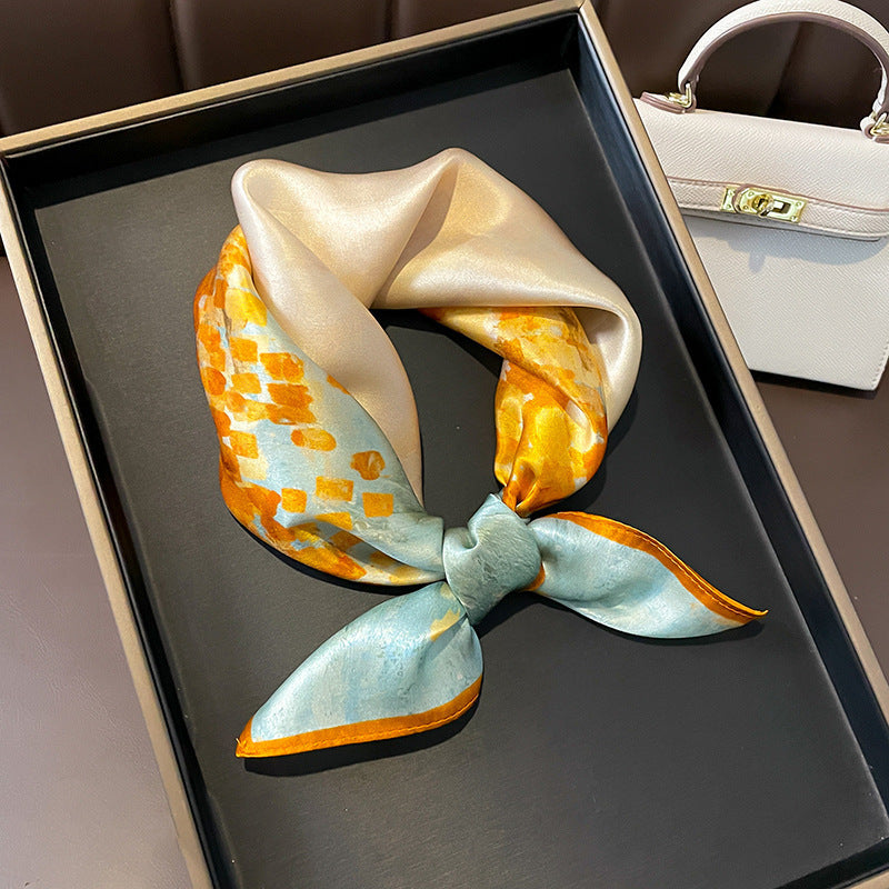 Versatile And Stylish Silk Neck Scarf
