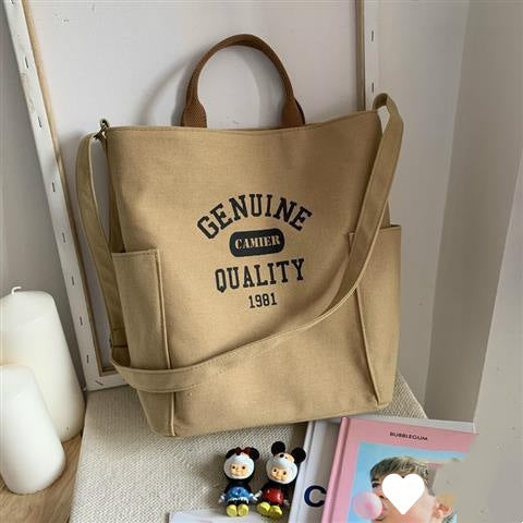 Women's Japanese Harajuku Versatile Heavy Canvas Bag