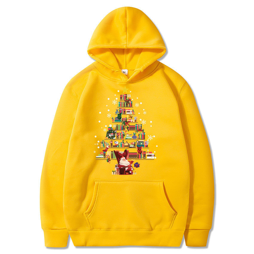 Printed Pocket Hooded Long Sleeve Sweatshirt For Men And Women