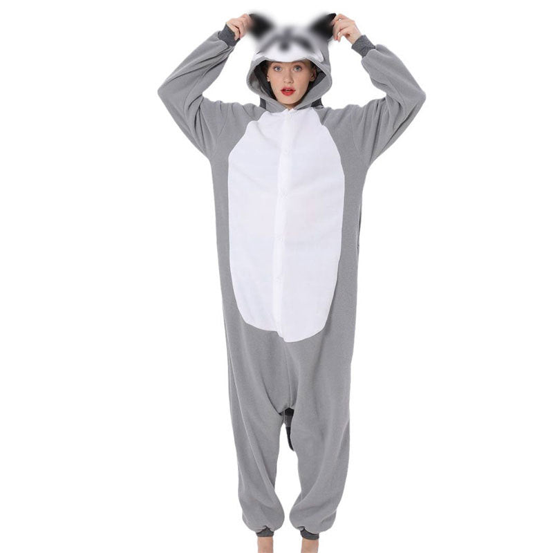Fleece Thermal Loungewear Cartoon Onesie Pajamas