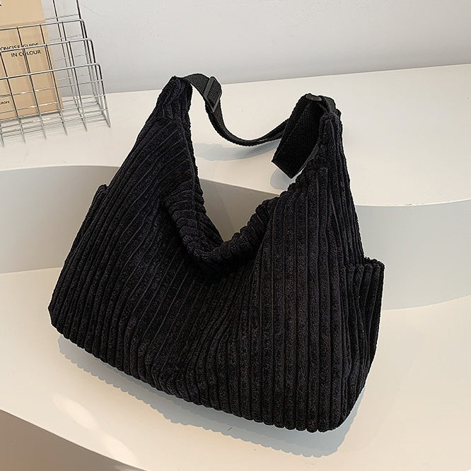 All-match Corduroy Canvas Bag Simple Commute Crossbody Bag