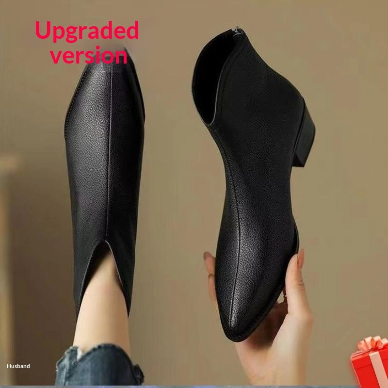 Brown French Short Boots For Women Spring And Summer