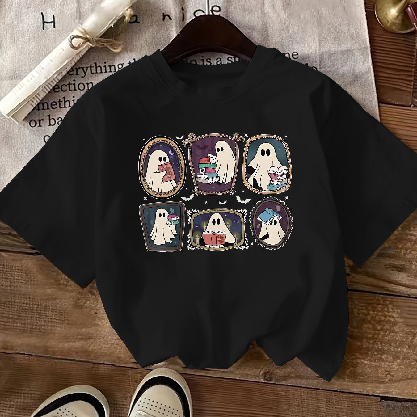 Letter Print Short-sleeve Casual Short Sleeve Round Neck Women's Clothing