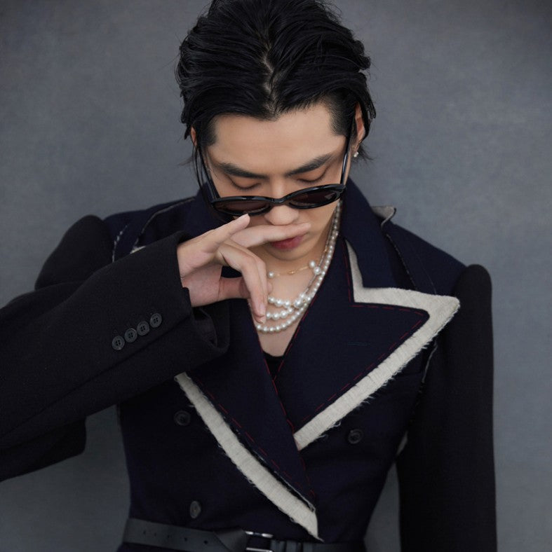 Vintage mosaic pearl necklace