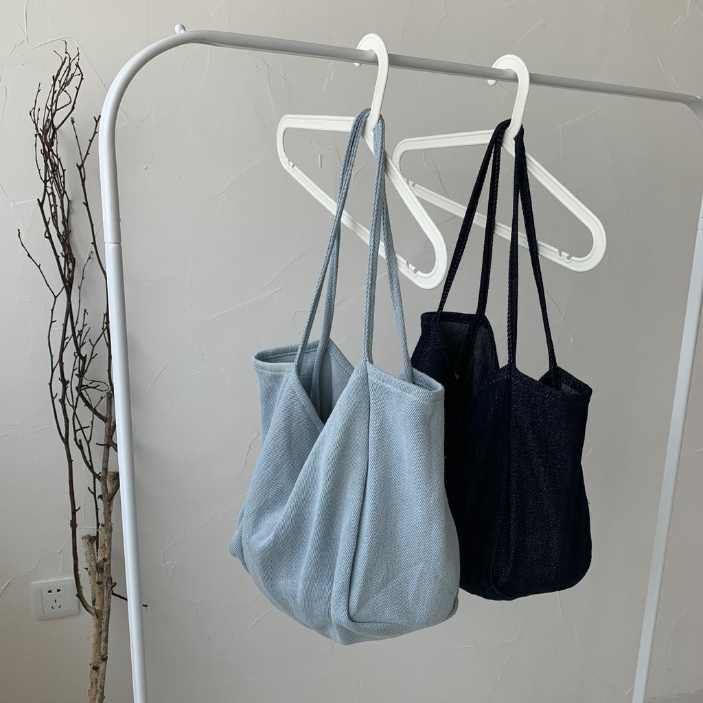 Vintage canvas bag washed denim