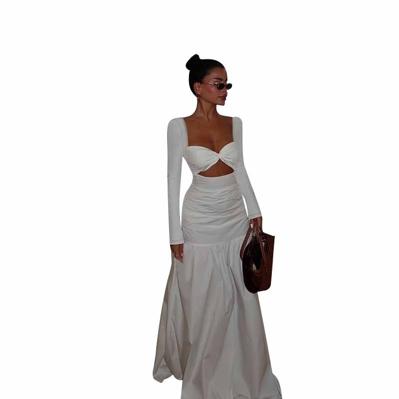 Long-sleeved Hollow-out New Women's Beach Dress