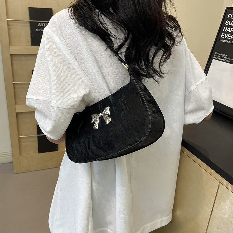 Pure Color Trendy Special-interest Design Butterfly Fashion Shoulder Bag