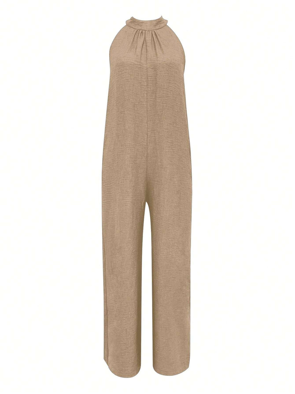 Sleeveless Halter Ruffled Young Women's Jumpsuit