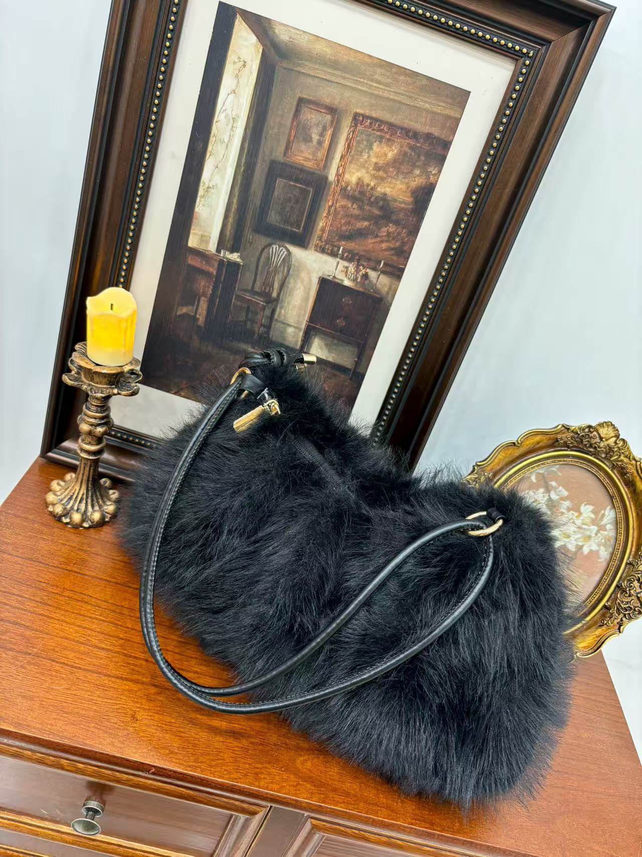 Plush Bag Women's Fashion Casual Portable Underarm Bag