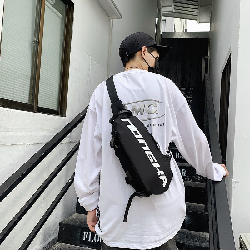 Canvas chest bag student school bag