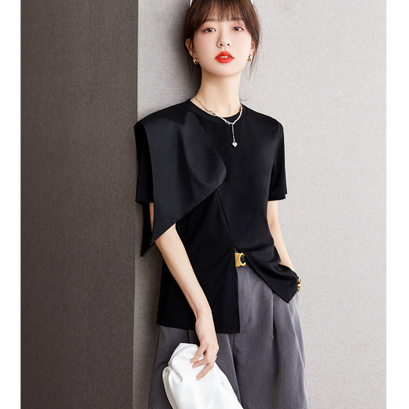 Design Sense Special Split T-shirt For Women Summer