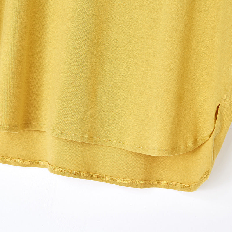 Cotton Knitted Thread V-Neck Short-Sleeved Pajama Set