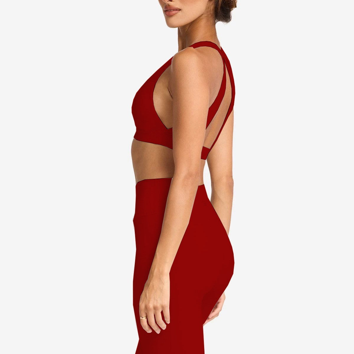 With Chest Pad Chest Wrap Backless Bra High-waist Quick-drying Exercise Workout Training Trousers