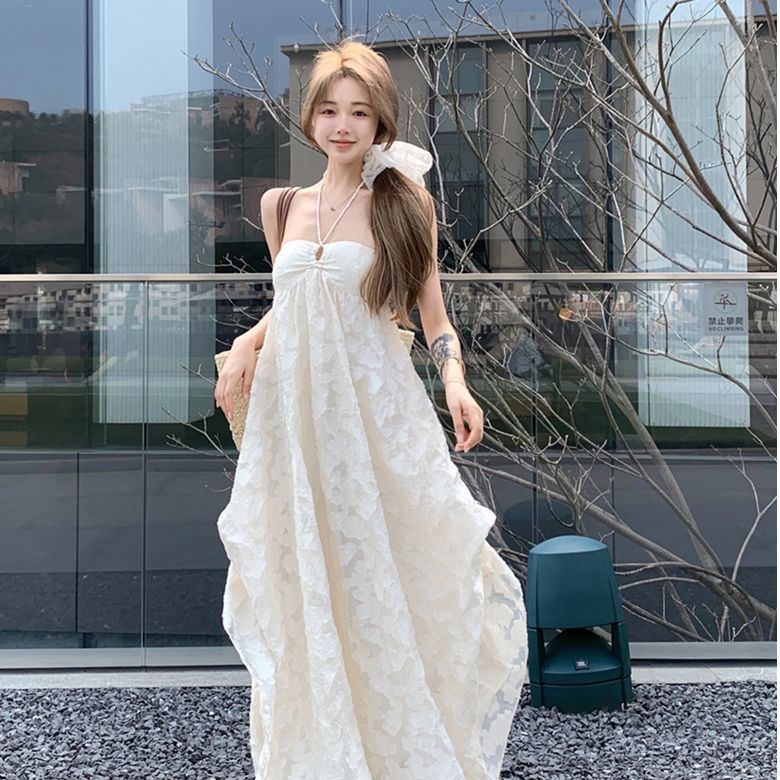 Beach-style Bra Pads A-line Skirt