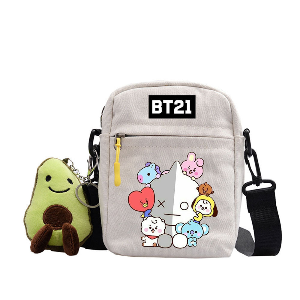 Cartoon Cute Canvas Messenger Bag