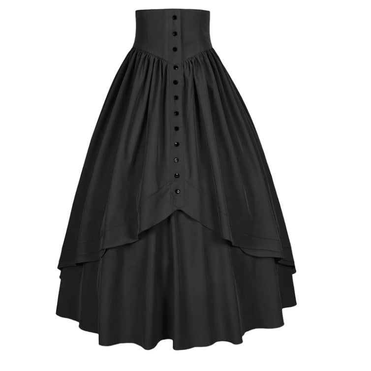Vintage High-waisted Retro Punk Gothic Pleated Skirt