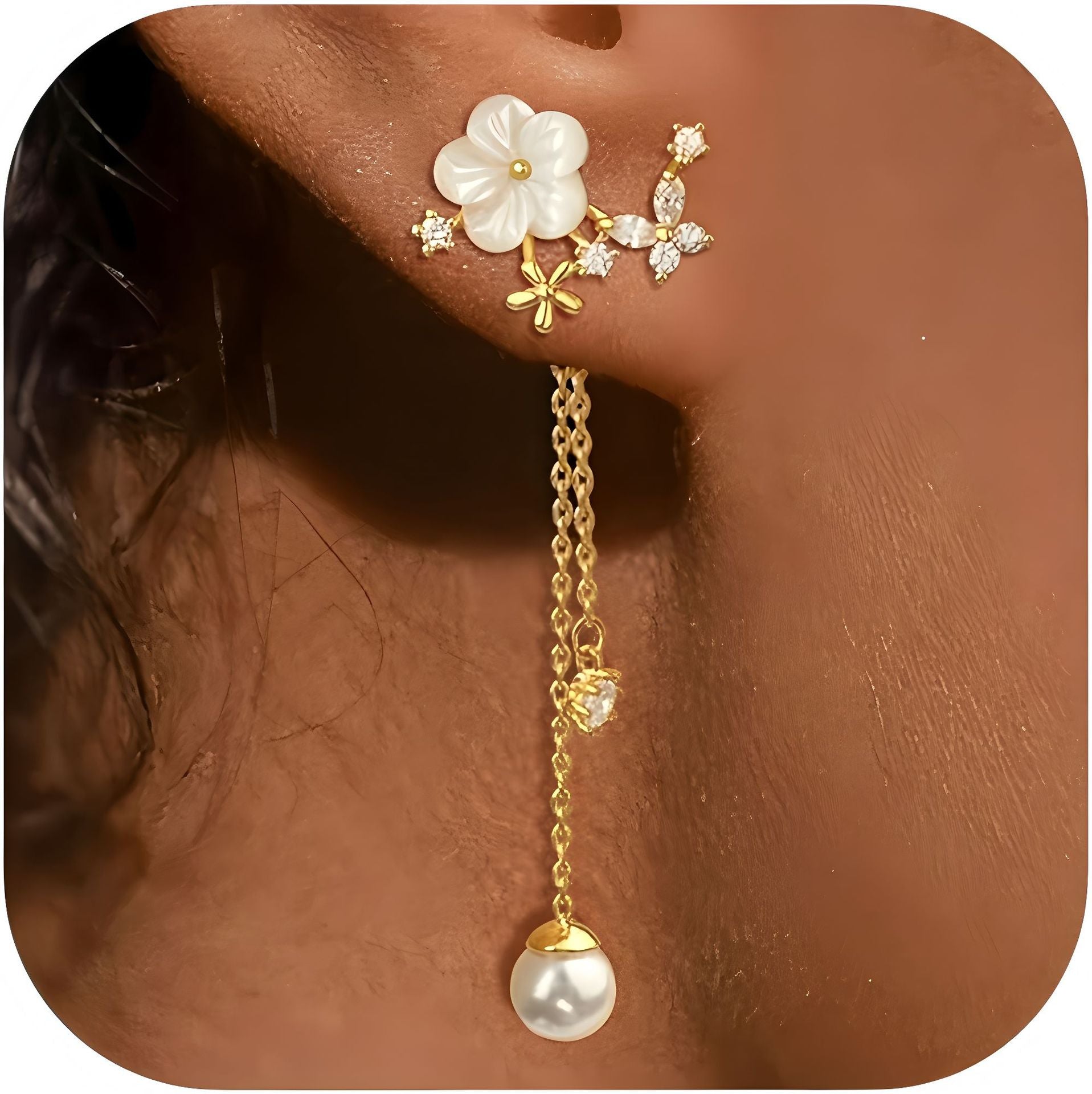 Light Luxury Long Chain Pearl Earrings