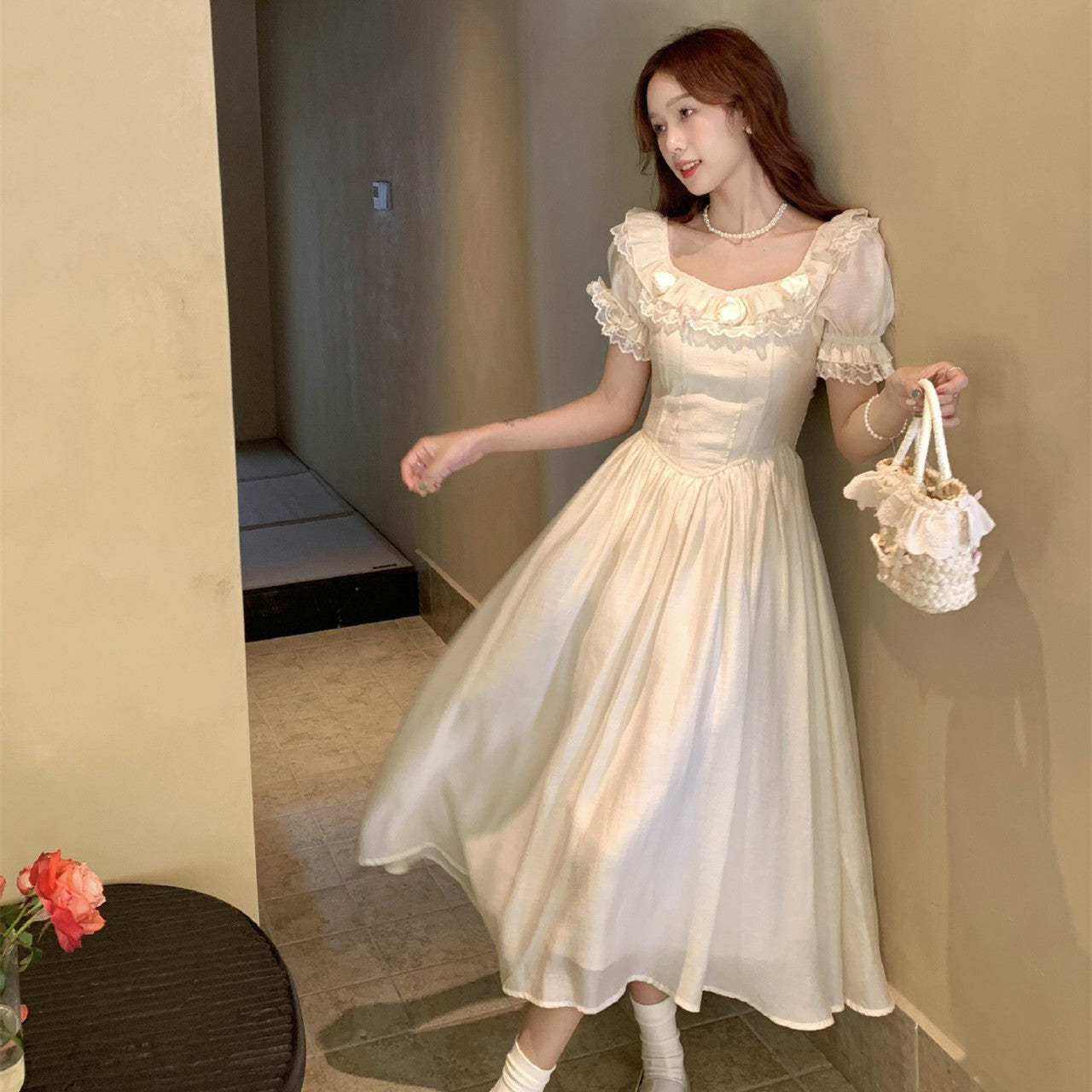 Women's Fashion Vintage French Dress