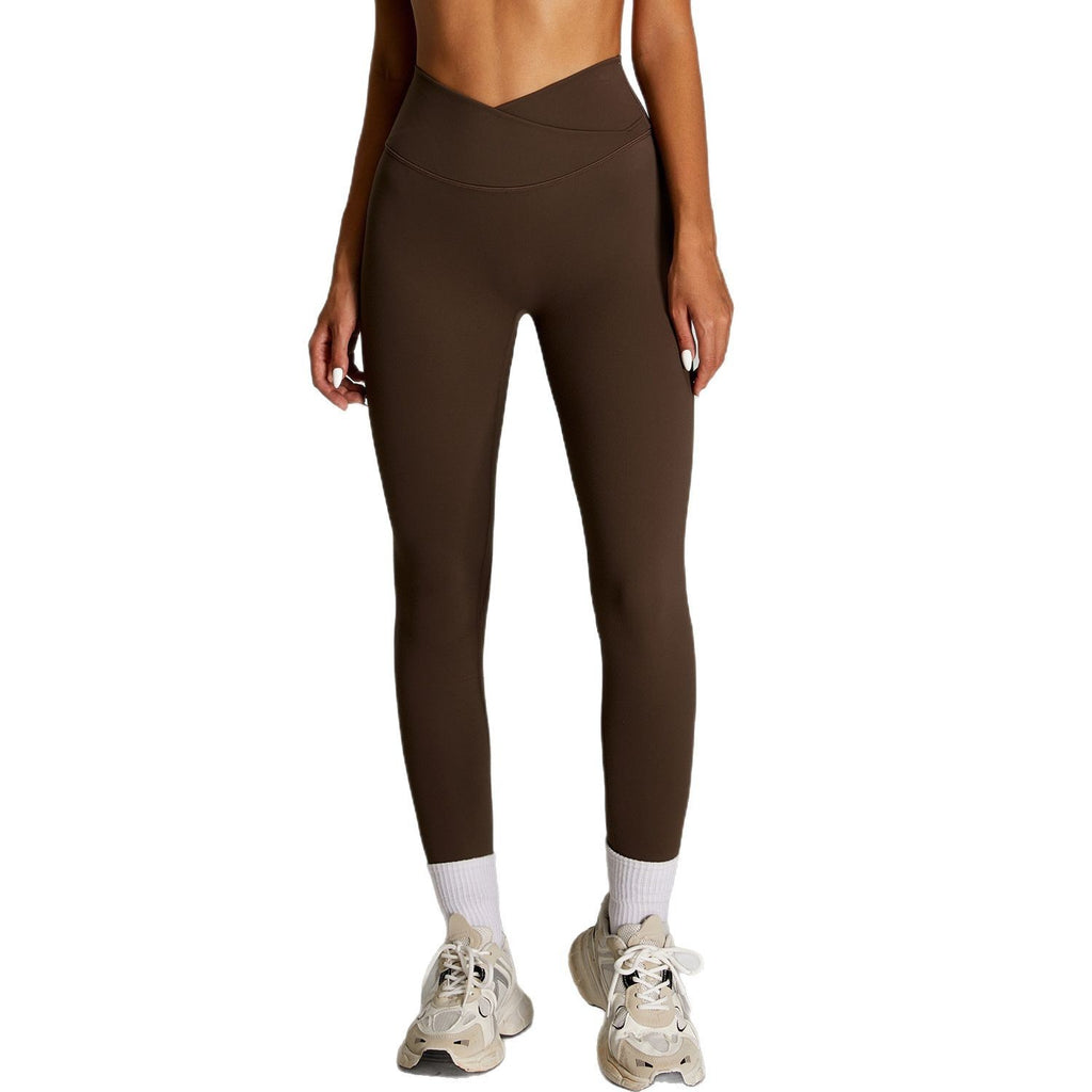 Nude Feel High Waist Fitness Pants Women's Quick-drying Outer Wear Tight Sports Pants