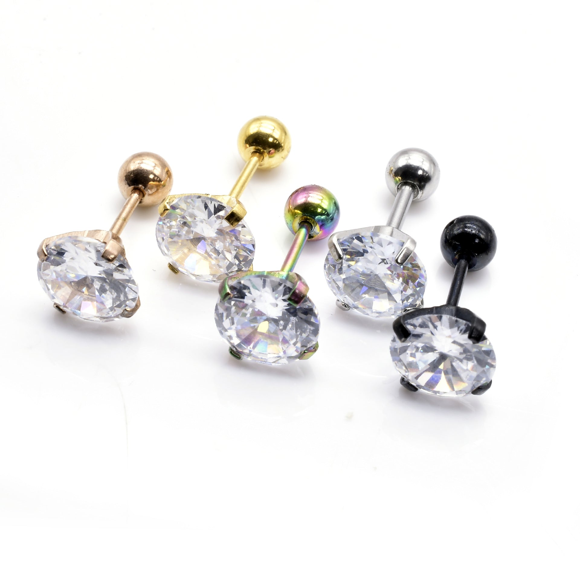 Artfully Crafted Needle-style Four-claw Fashion Earrings