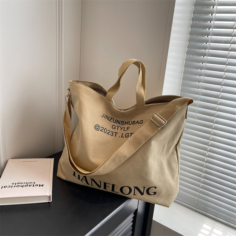 Women's Large-capacity Canvas Shoulder Messenger Bag