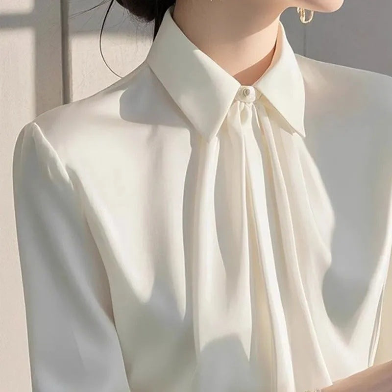 Exquisite Collar Long-sleeve Women's Chic And Fashionable Blouse