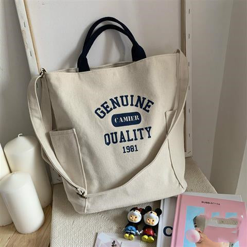 Women's Japanese Harajuku Versatile Heavy Canvas Bag