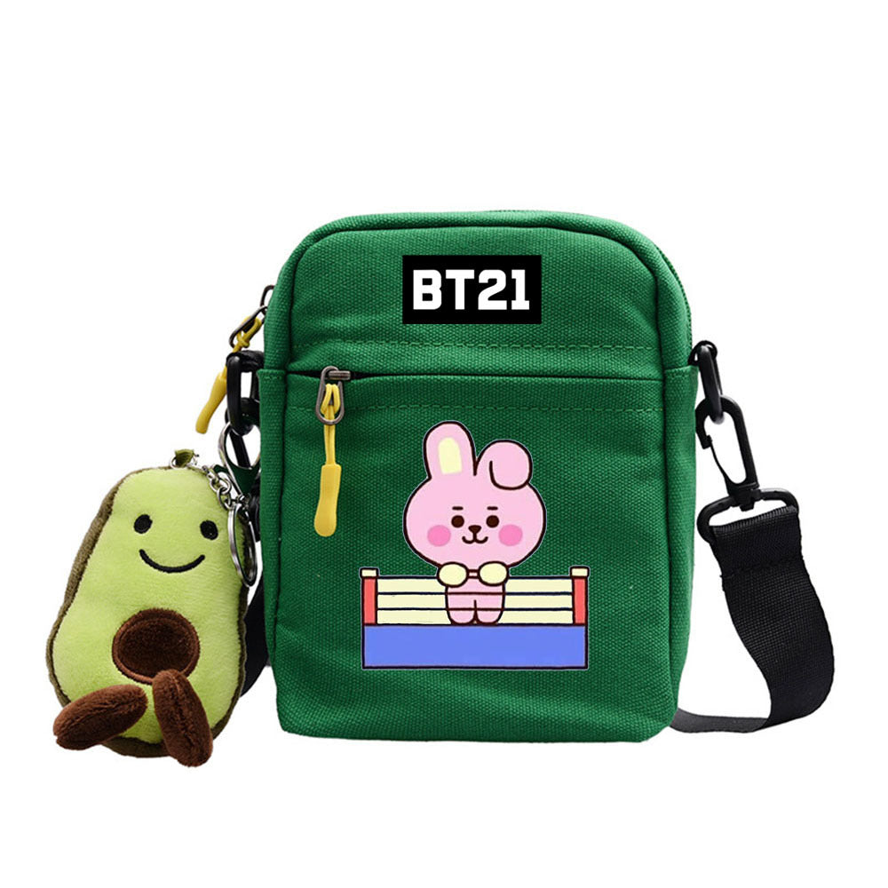 Cartoon Cute Canvas Messenger Bag