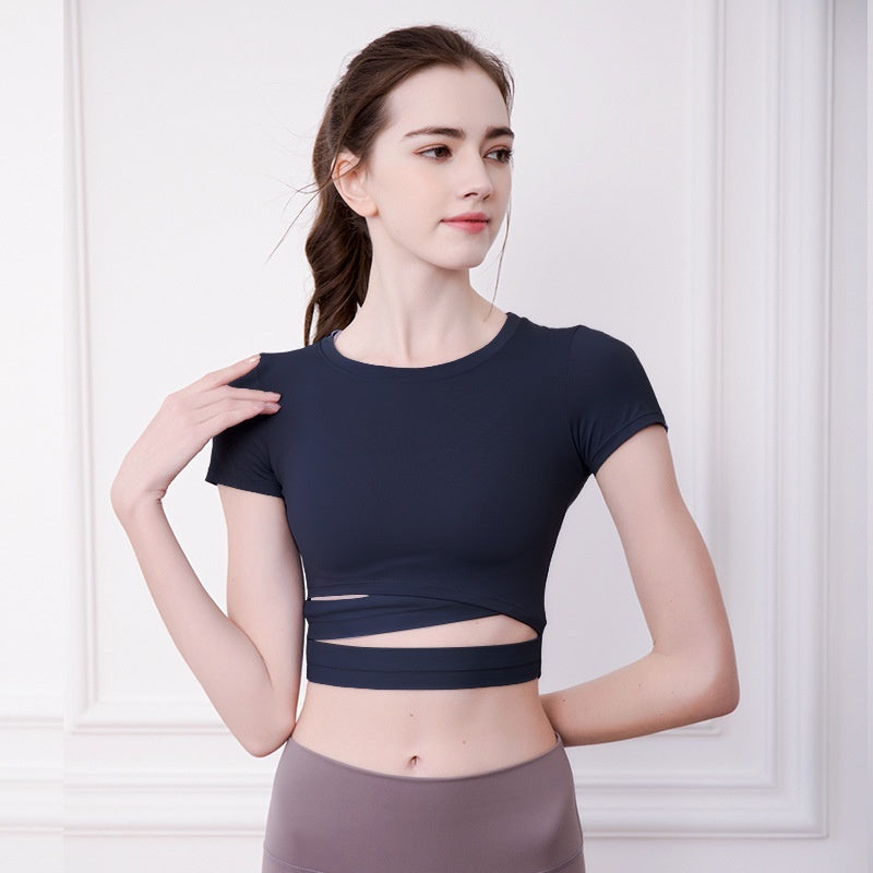 Sports Running Fitness Wear Ice-cool Quick-dry Breathable Top For Women