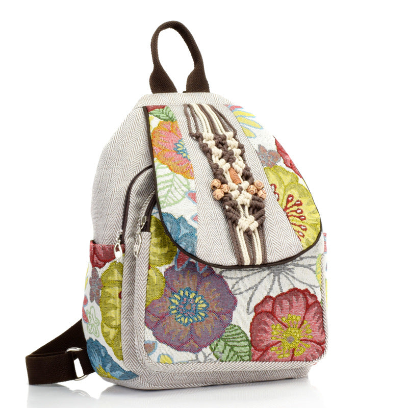 Large capacity travel backpack canvas travel bag