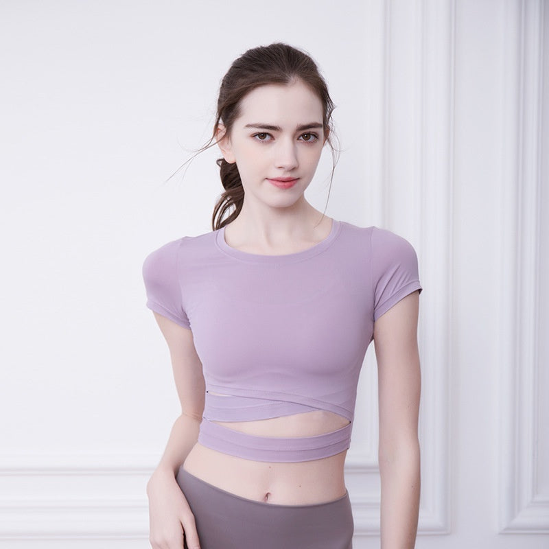 Sports Running Fitness Wear Ice-cool Quick-dry Breathable Top For Women