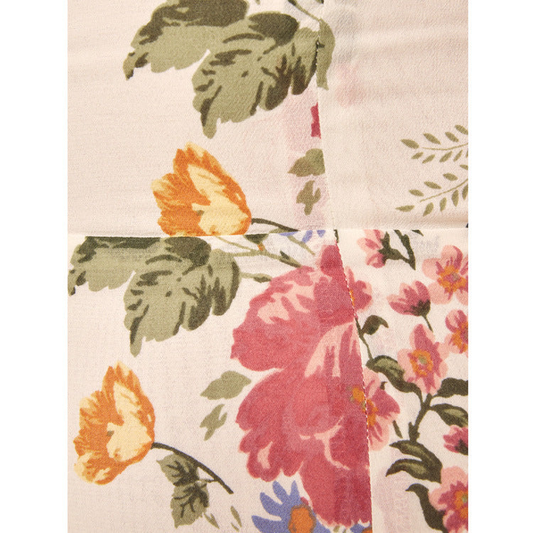 Women's Fashion French Vintage Print Dress